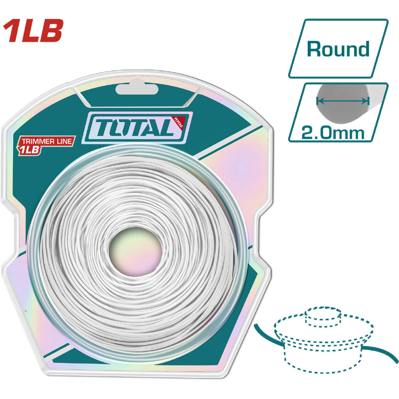 Nylon circular para desmalezadora (Guira) 2mm 1lb. Apto para TSTLI20018 TSTLI202521 UTSTLI202521