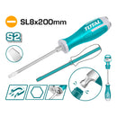 Destornillador Pasante Plano 8x200mm Material de la hoja: S2 Tipo de punta: Ranurada. Magnético.