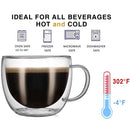 (1 pza) Taza de vidrio doble pared.