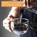 (1 pza) Taza de vidrio doble pared.