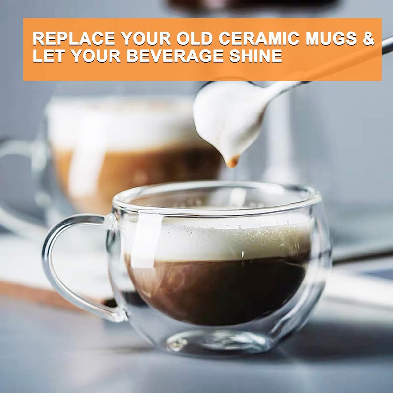 (1 pza) Taza de vidrio doble pared.