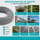 Guaya De Acero Inoxidable 304. Cable Metálico 7x7 de 0.0632 kg/m Para Tensar Y Sujetar (4mmx10m)