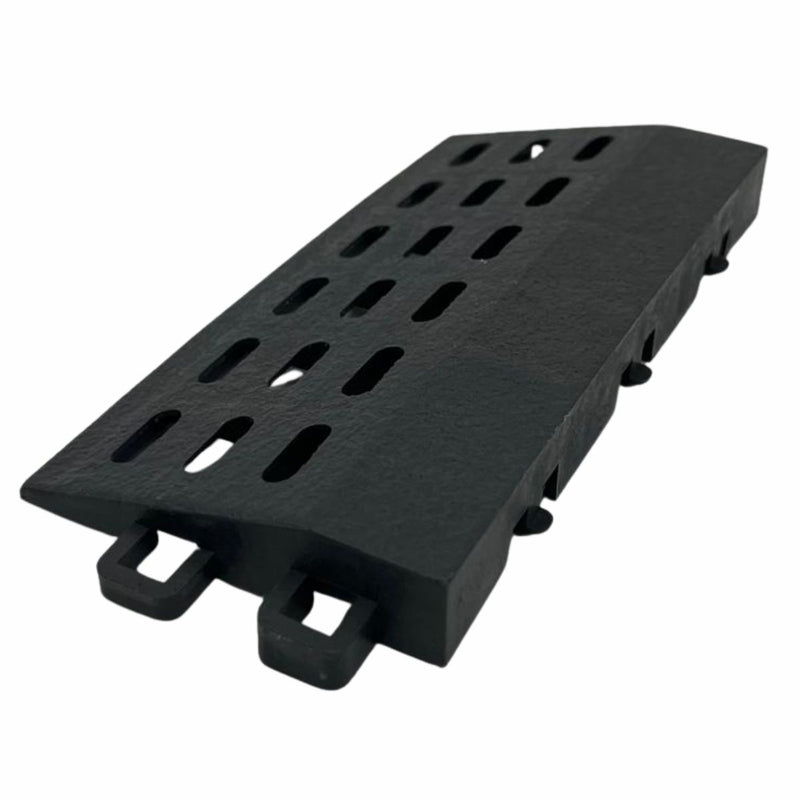 Alfombras comerciales de entrada para polvo Negro 7.5x7.5cm para Exteriores, Uso Comercial y Residencial. Alfombrilla (Borde Hembra)