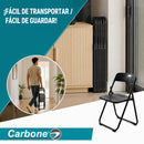 Silla Plegable  de Plástico y Hierro Portátil Impermeable. Ideal para Hogar, Negocios y Eventos. Capacidad 100 kg (48x42x73.5 cm) Color Negro