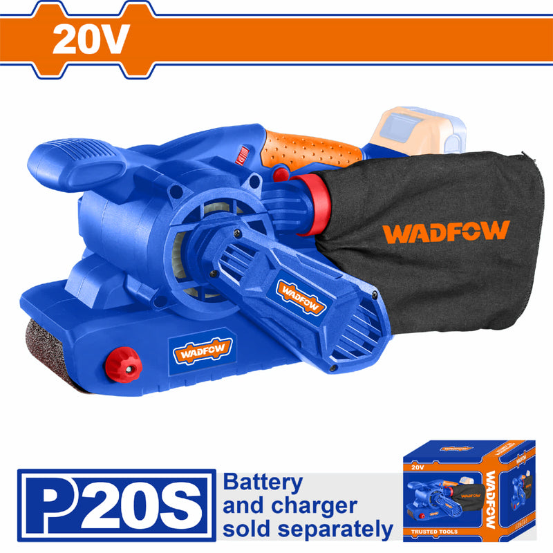 Lijadora de Banda 20V Veloc sin carga 180-300 m/min Pule madera y metal. Batería y cargador por separado.