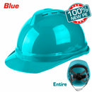 Casco de seguridad Turquesa. ABS virgen. Ajuste de ratchet Alta calidad.