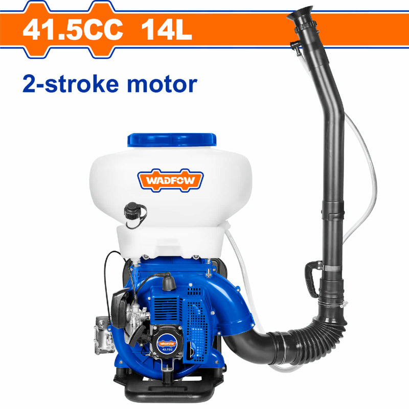 Fumigadora de espalda motorizada. 2 Tiempos de 41.5cc (2.13KW). Capacidad de 14L Rociador Portátil.