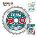 Disco corte madera 185mm(7-1/4") 60T,arbor:20mm Reduction ring:16mm