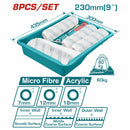 Juego de Rodillos para pintar 8 en 1 con bandeja de pintura. Para Interiores y Exteriores.