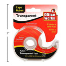 Cinta Pegante Transparente Con Dispensador 3/4 "X 1300"