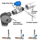Valvula Diversora Filtro De Agua Conector Rapido Tubo 1/4" Y Rosca Hembra 1/2" X 1/2" Macho Roscado Adaptador Tee Con Valvula