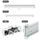 Puertas fantasmas Ghost Doors Riel Oculto con Amortiguación para Puerta Corrediza madera 60 kg. Kit Profesional de Guías para Puerta Corrediza sin Riel en Piso.