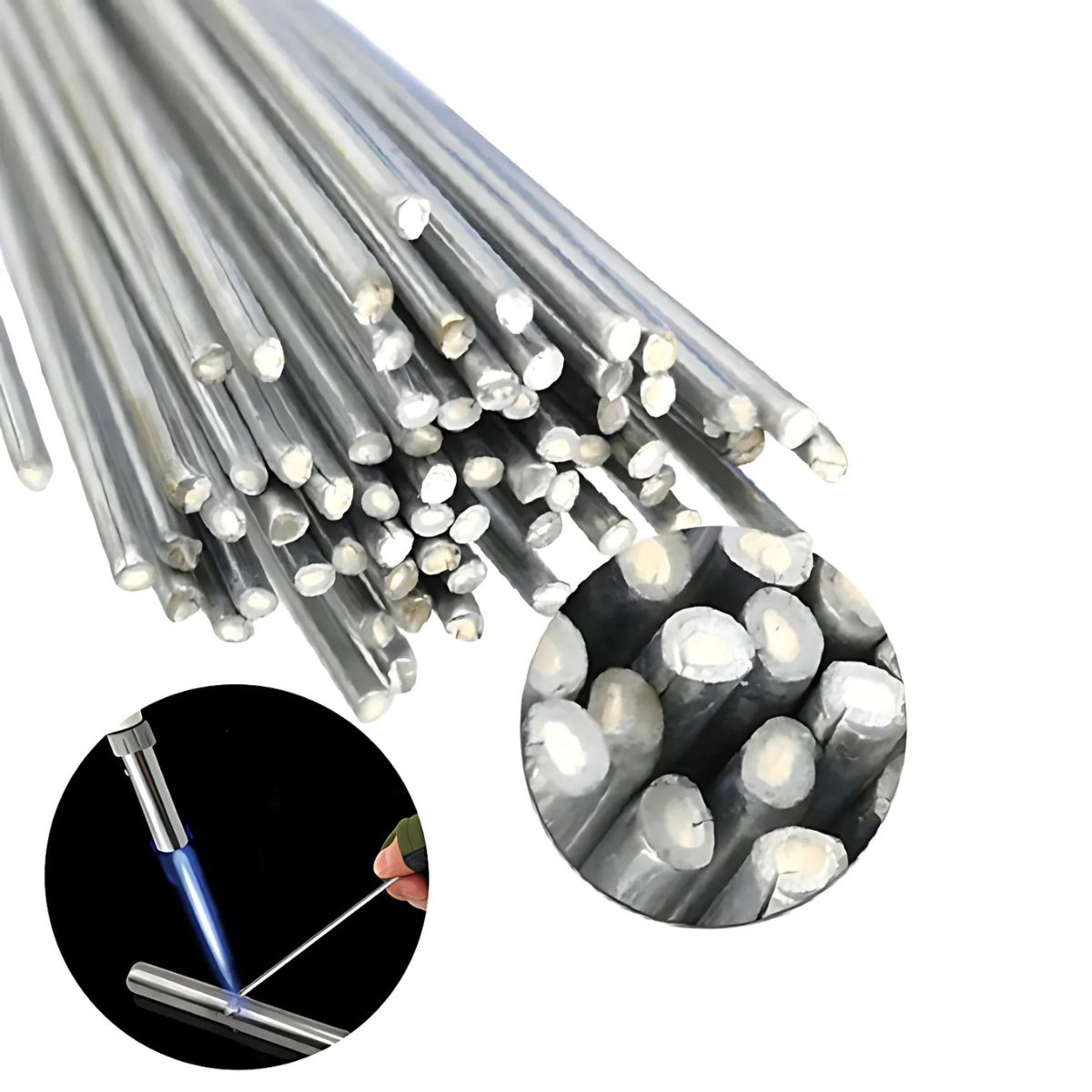 Varilla de Soldadura Plata 25% 1.0mm para Alta Precisión. Electrodo de Plata.  (Se vende varilla/ una unidad)