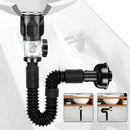 Tubo de desague drenaje flexible en S con válvula antirretorno. Manguera de desagüe para lavamanos, fregadero, lavabos. Previene olores.