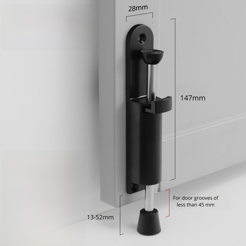 Tope de Puerta con Pedal Automático. Fácil Activación con el Pie. Color negro. Sujetapuertas. Detenedor de puertas.