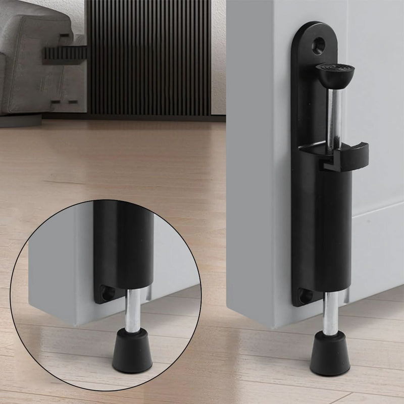 Tope de Puerta con Pedal Automático. Fácil Activación con el Pie. Color negro. Sujetapuertas. Detenedor de puertas.