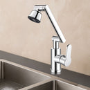 Grifo flexible movible Para Fregador De Cocina con Ducha Multichorro y Agua Caliente/Fría. Llave Con Acabado Cromado. Pluma.