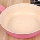 Ollas Antiadherentes de Cerámica (Set de 13 Piezas) Con Tapas de Vidrio y Utensilios de Cocina. Juego de ollas y sartenes. Color rosado.