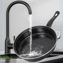 Ollas Antiadherentes de Cerámica (Set de 13 Piezas) Con Tapas de Vidrio y Utensilios de Cocina. Juego de ollas y sartenes. Color negro.