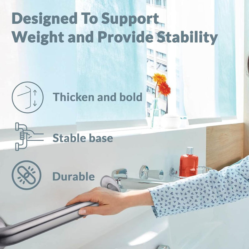 Barra de seguridad Apoyo Inoxidable para Baño 84cm Antideslizante Seguridad para Ducha, WC y Escaleras. Barra de seguridad. Soporte.