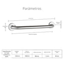 Barra de seguridad apoyo Inoxidable para Baño 104cm Antideslizante Seguridad para Ducha, WC y Escaleras. Barra de seguridad. Soporte.