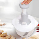 Procesador picador de alimentos manual con Cuchillas de Acero Inoxidable 1.5L Triturador Picador de Verduras, Frutas y Carnes.