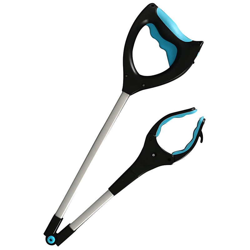 Picker Pinza Extensible para Alcanzar Objetos Difíciles. Agarrador Multiusos con Luz LED y Cabezal Giratorio.