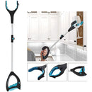 Picker Pinza Extensible para Alcanzar Objetos Difíciles. Agarrador Multiusos con Luz LED y Cabezal Giratorio.