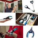 Picker Pinza Extensible para Alcanzar Objetos Difíciles. Agarrador Multiusos con Luz LED y Cabezal Giratorio.