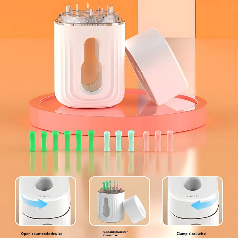 Limpiador de Oídos con video camara Visualización en Celular. Incluye 8 Accesorios y Soporte Base. Dispositivo para Limpieza de Oídos con Cámara Visual.