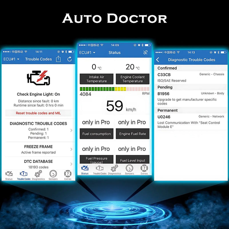 Escáner OBD2 Bluetooth para Autos. Diagnóstico de Motor y Datos en Tiempo Real. Adaptador Detecta Fallas. Automotriz