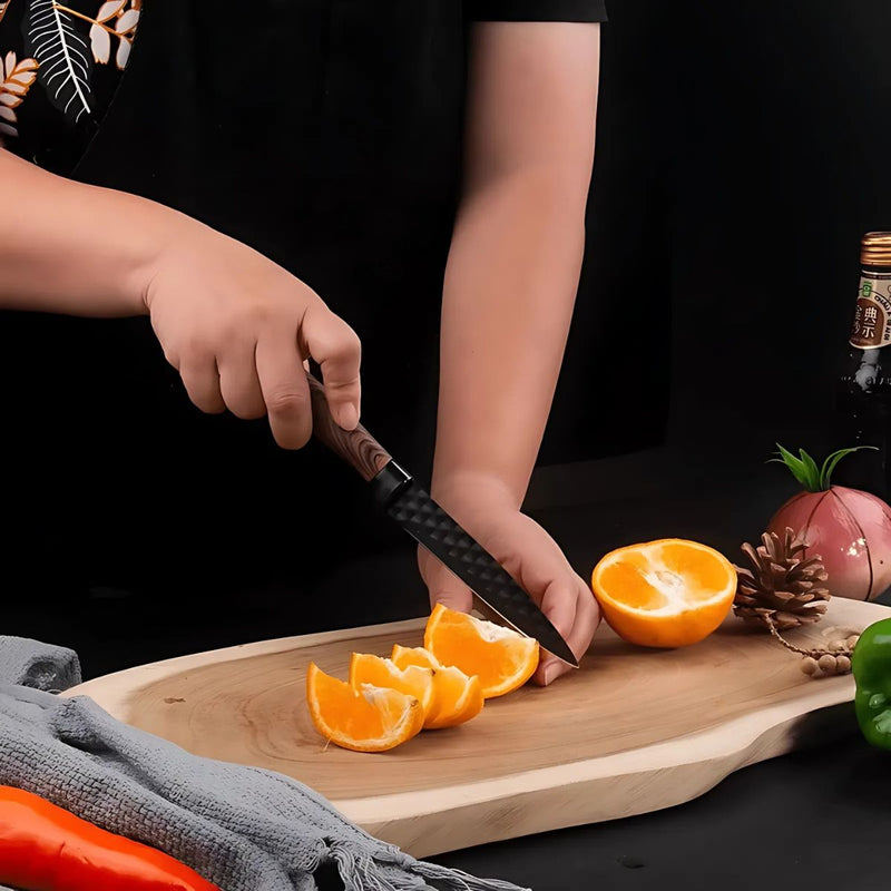 Cuchillos de Cocina Profesionales. Set de 6 piezas. Juego de cuchillos con tijera y pelador.