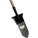 Pala Cañera Punta Larga 1.60 m con Mango de Madera. Ideal para Suelos Duros y Compactos.