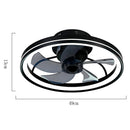 Abanico de Techo Ventilador LED (Color Negro). 3 Tonos de Luz. Ventilador Silencioso 110V.