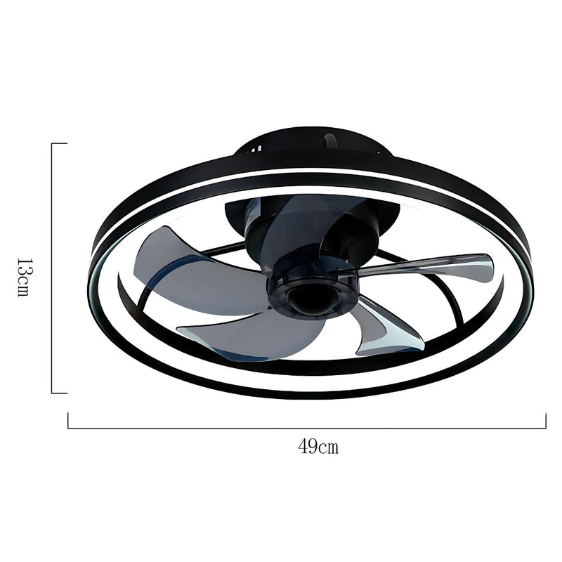 Abanico de Techo Ventilador LED (Color Negro). 3 Tonos de Luz. Ventilador Silencioso 110V.