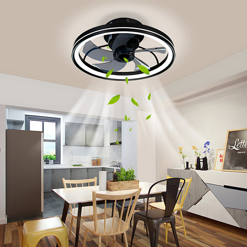 Abanico de Techo Ventilador LED (Color Negro). 3 Tonos de Luz. Ventilador Silencioso 110V.