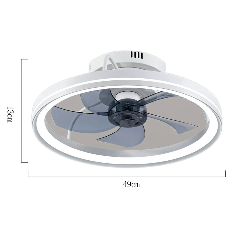 Abanico de Techo Ventilador LED (Color Blanco). 3 Tonos de Luz. Ventilador Silencioso 110V.
