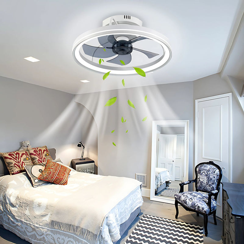 Abanico de Techo Ventilador LED (Color Blanco). 3 Tonos de Luz. Ventilador Silencioso 110V.