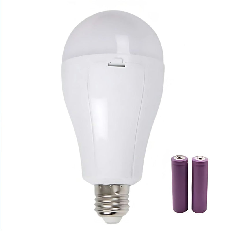 Bombillo Foco LED de Emergencia 15W con Baterías Recargables. Luz Blanca 6500K. Base E27/B22 Desmontable.