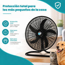 Abanico 3 en 1 de Pedestal 18" Negro 110V 50-60W con 3 Velocidades e Interruptor Desmontable. Ventilador Altura Ajustable 57-127 cm