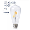 Bombillo Filamento LED ST64 8W 2700K Luz Cálida - Estilo Retro/Vintage, Rosca Gruesa E27, 880lm, Regulable. Foco