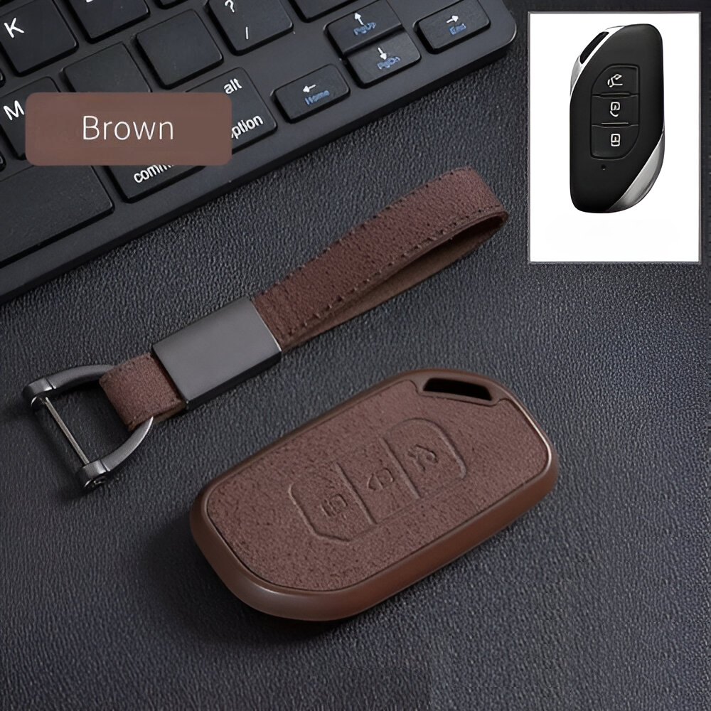 Funda Protectora Chocolate Para Llave De Forthing T5 EVO. Cover Marrón