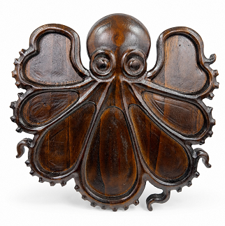 Bandeja De Charcutería Con Diseño De Pulpo. Plato Dividido Para Snacks. Organizador De Aperitivos Decorativo (30.5x28.5cm).