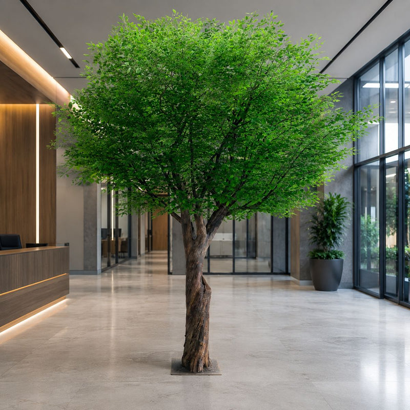 Árbol Banyan Simulado Decorativo de 3 Metros De Alta Densidad y Gran Realismo. Árbol Artificial Para decoración de Oficina Y Eventos. Planta