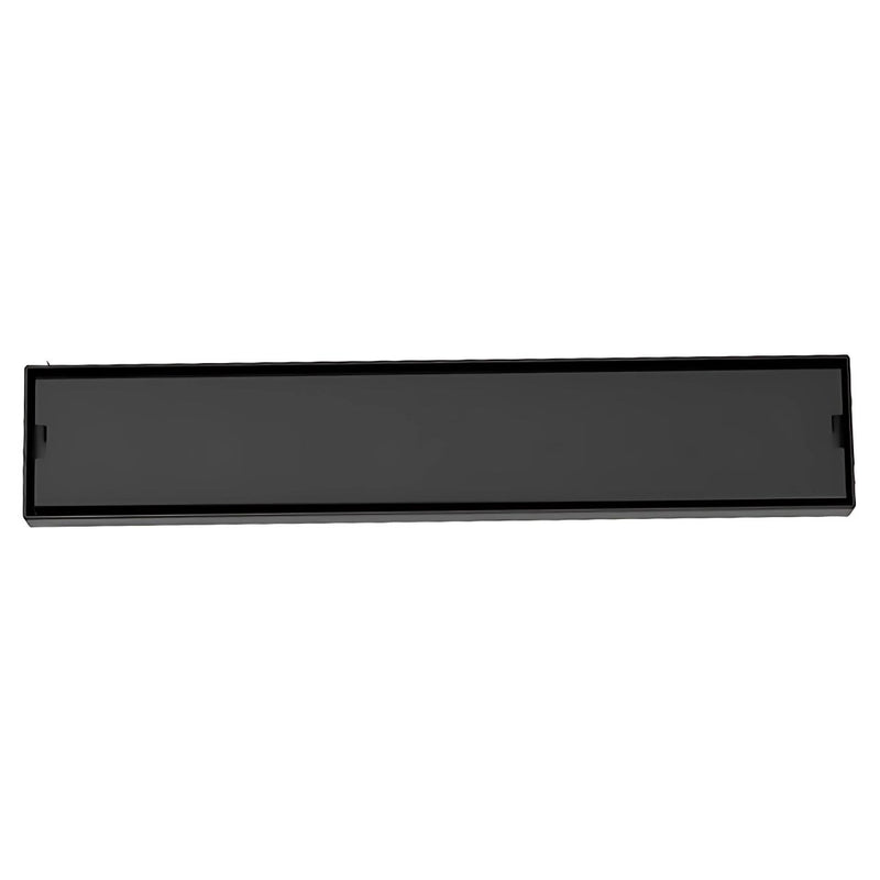 Drenaje Lineal oculto de acero inoxidable. Negro 80mm x 300mm Rejilla Rectangular Para Suelo De Ducha. Desagüe Para Baño.