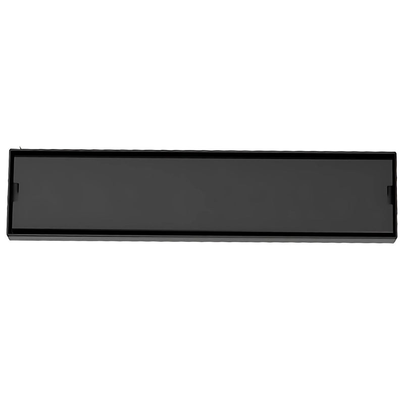 Drenaje Lineal oculto de acero inoxidable. Negro 80mm x 600mm Rejilla Rectangular Para Suelo De Ducha. Desagüe Para Baño.