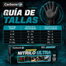 Guantes de Nitrilo Negros 8 Mil (0.20 mm) Monster Gloves Carbone. Ultra Resistentes y Difíciles de Romper.  Uso Industrial Mecánico y Automotriz. Caja 100 Unds