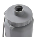 Botella de agua plegable de silicona 600ml. Termo portátil. Diseño flexible compactable. BPA Free. Color gris.