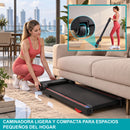 Caminadora eléctrica Cinta de Correr Plegable con Bluetooth 10KM/H, Motor 2.0HP con Velocidad 1-10km/h y Baranda Manual Negra (49x105x105cm).