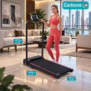 Caminadora eléctrica Cinta de Correr Plegable con Bluetooth 10KM/H, Motor 2.0HP con Velocidad 1-10km/h y Baranda Manual Negra (49x105x105cm).